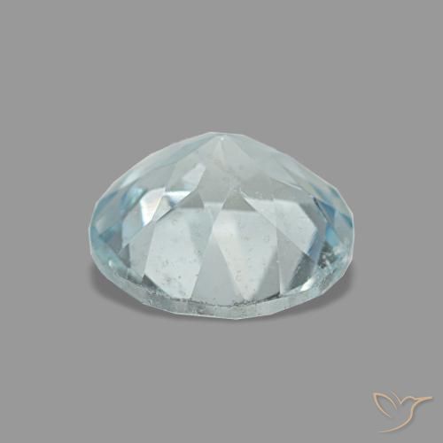 Água-marinha azul natural 1,15ct, corte redondo, VS