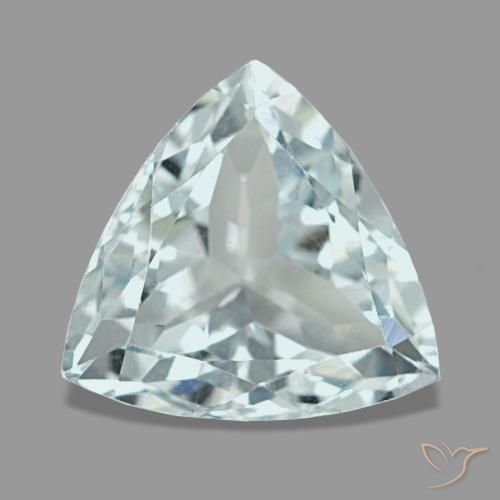 Água-marinha azul natural 2,74ct, trillion, VS