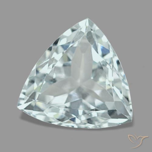 Água-marinha azul natural 2,74ct, trillion, VS