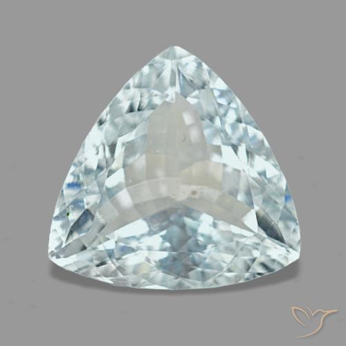 Água-marinha azul natural 3,21ct, trillion, VS