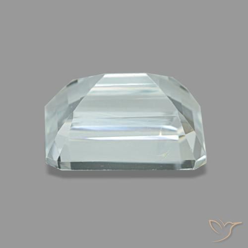 Água-marinha azul natural 1,67ct, corte esmeralda, VS