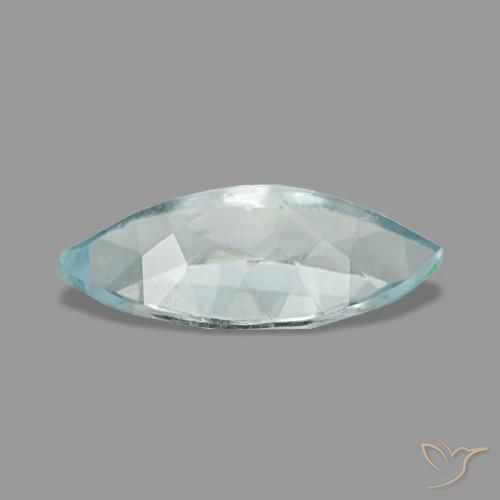 Água-marinha azul natural 0,92ct, marquise, VS