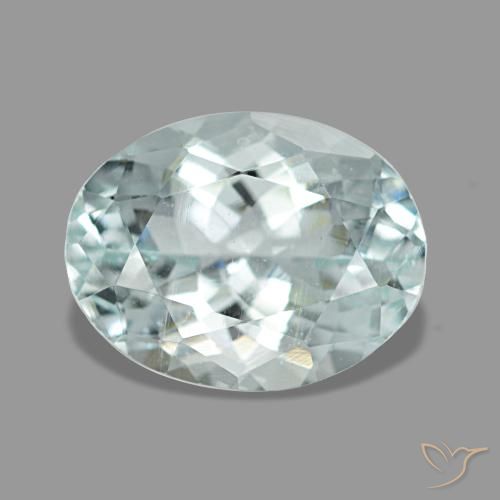 Água-marinha azul natural 1,78ct, corte oval, VS