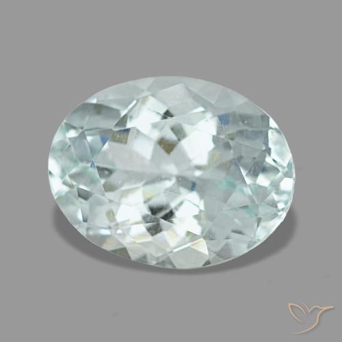 Água-marinha azul natural 1,78ct, corte oval, VS