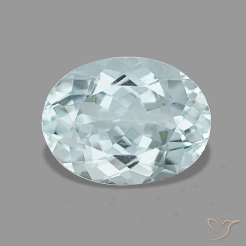 1.36ct azul água-marinha, oval, VS