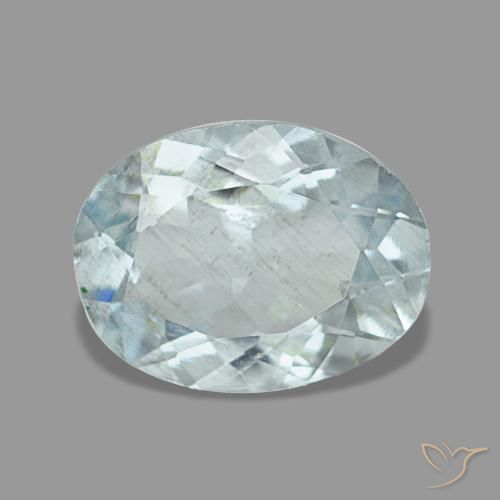 1.20ct azul água-marinha, oval, VS-SI