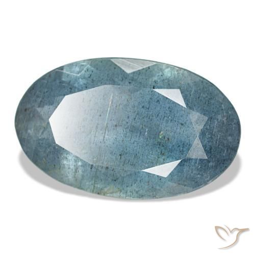 Água-marinha azul natural 5,60ct, corte oval, VS-SI