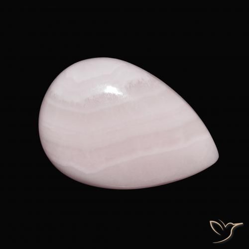 Aragonite Luz rosa Natural 13.26ct, Formato de pêra, Opaco