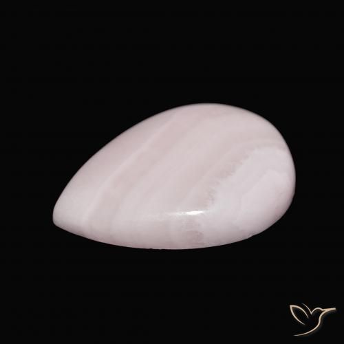 Aragonite Luz rosa Natural 13.26ct, Formato de pêra, Opaco