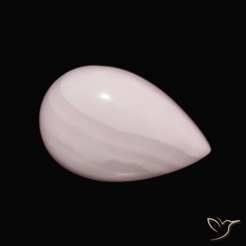 Aragonite rosa rosa Natural 10.75ct, Formato de pêra, Opaco