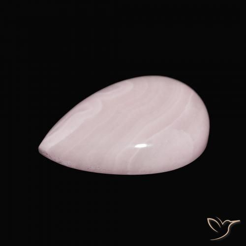 Aragonite rosa rosa Natural 10.51ct, Formato de pêra, Opaco