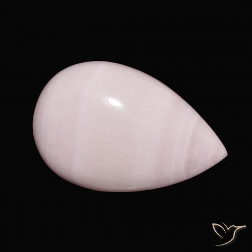 Aragonite rosa rosa Natural 13.50ct, Formato de pêra, Opaco