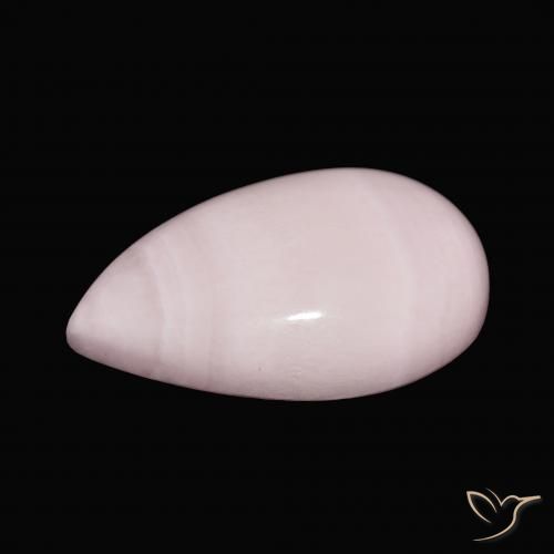 Aragonite rosa rosa Natural 13.50ct, Formato de pêra, Opaco