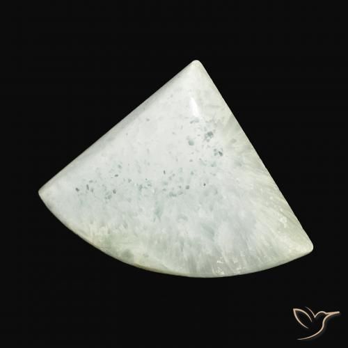 Aragonite Branco acinzentado claro Natural 42.33ct, Trilhão, Opaco