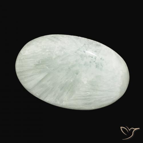 Aragonite Luz verde Natural 54.71ct, oval, Opaco