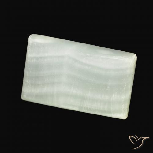 Aragonite Luz verde Natural 42.74ct, baguete, Opaco