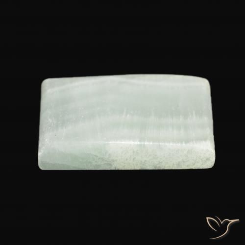 Aragonite Luz verde Natural 42.74ct, baguete, Opaco