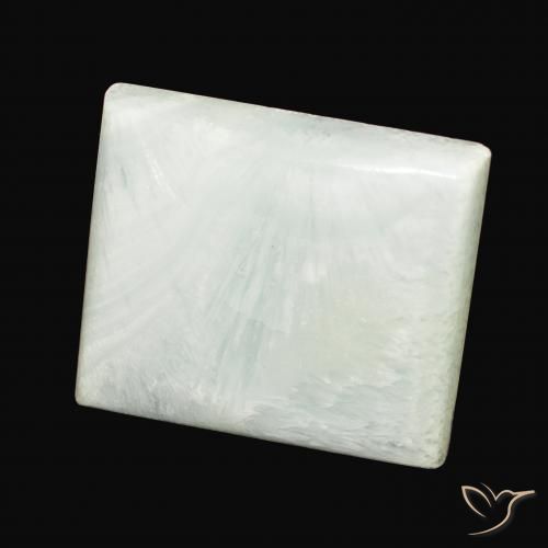 Aragonite Amarelo Pálido Verde Natural 49.84ct, baguete, Opaco