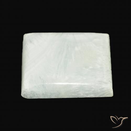 Aragonite Amarelo Pálido Verde Natural 49.84ct, baguete, Opaco