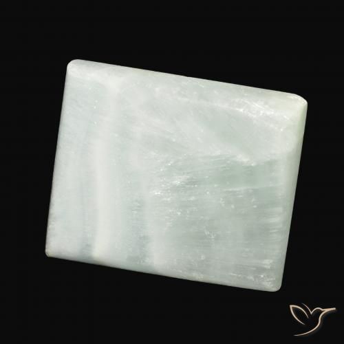 Aragonite Luz verde Natural 65.98ct, baguete, Opaco