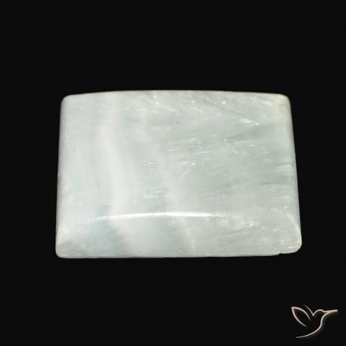 Aragonite Luz verde Natural 65.98ct, baguete, Opaco