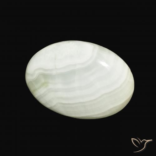 Aragonite Amarelo Pálido Verde Natural 23.44ct, oval, Opaco