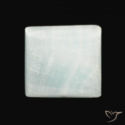 13.88ct Natural Luz verde Aragonite, Quadrado, Opaco