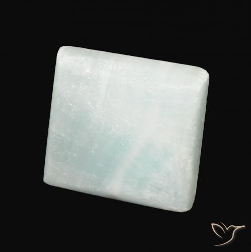 Aragonite Luz verde Natural 13.88ct, Quadrado, Opaco