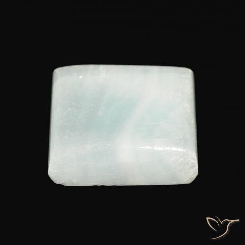 Aragonite Luz verde Natural 13.88ct, Quadrado, Opaco