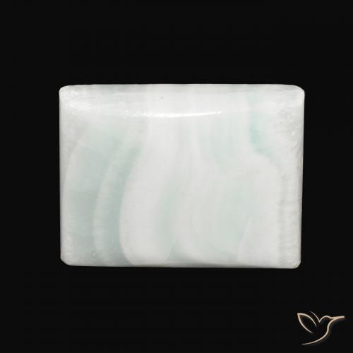 34.11ct Natural Amarelo Pálido Verde Aragonite, baguete, Opaco