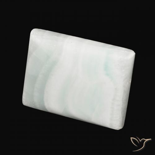 Aragonite Amarelo Pálido Verde Natural 34.11ct, baguete, Opaco