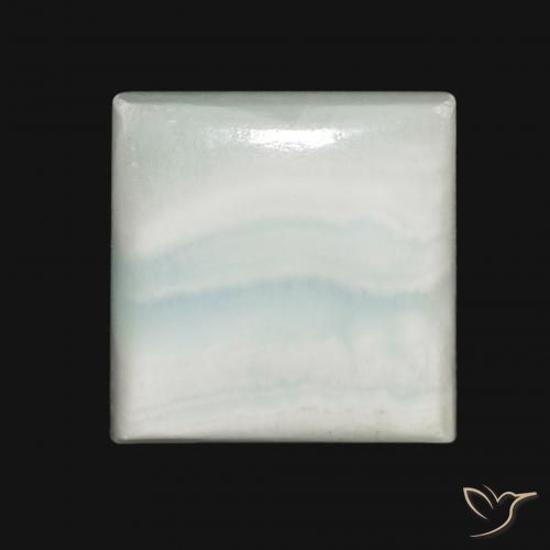 21.62ct Natural branco acinzentado Aragonite, Quadrado, Opaco