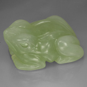 Aventurina verde natural 387,33ct, transparente, transparente/translúcido