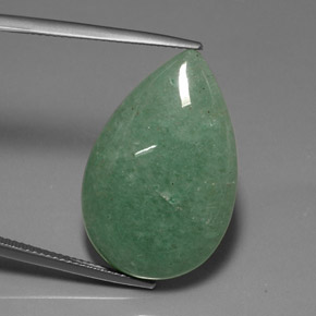 Aventurina Verde Natural 23.68ct, Formato de pêra, Opaco