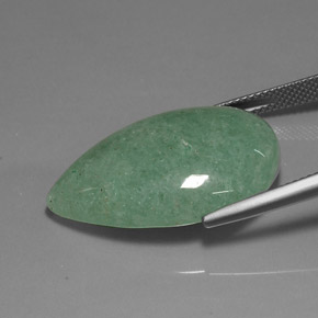 Aventurina Verde Natural 23.68ct, Formato de pêra, Opaco