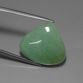 Aventurina verde natural 21,21ct, formato de pêra, opaco