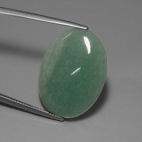 Aventurina Verde Natural 18.73ct, Corte Oval, Opaco