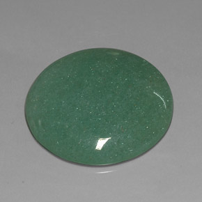 Aventurina verde natural 26,40ct, corte redondo, opaco