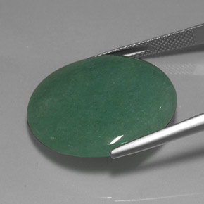 Aventurina verde natural 26,40ct, corte redondo, opaco