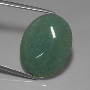 Aventurina verde natural 23,78ct, corte oval, opaco