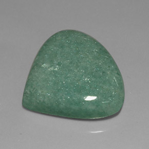 Aventurina verde natural 36,47ct, formato de pêra, opaco