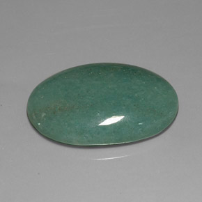 Aventurina verde natural 34,41ct, corte oval, opaco