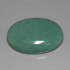 Aventurina verde natural 37,75ct, corte oval, opaco