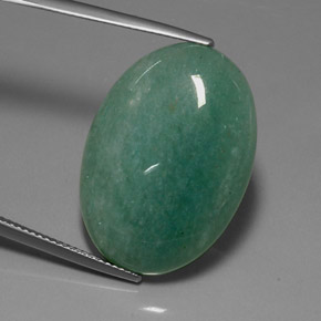Aventurina verde natural 23,34ct, corte oval, opaco