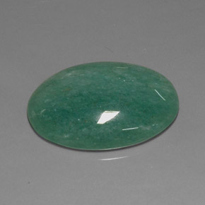 Aventurina verde natural 23,34ct, corte oval, opaco