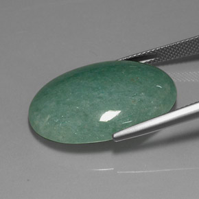 Aventurina verde natural 23,34ct, corte oval, opaco