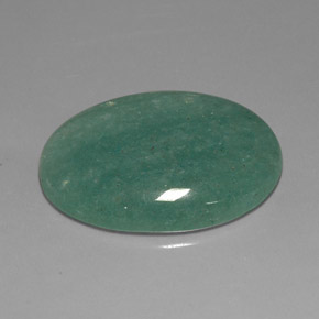 Aventurina verde natural 33,55ct, corte oval, opaco