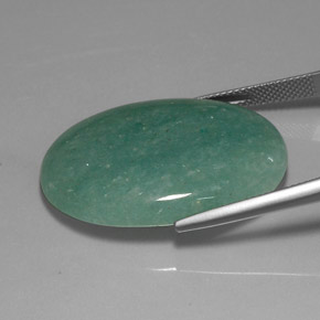 Aventurina verde natural 33,55ct, corte oval, opaco