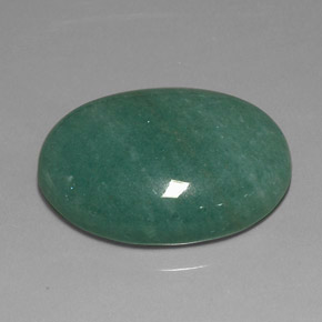 Aventurina verde natural 33,85ct, corte oval, opaco