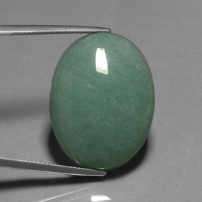 Aventurina verde natural 28,80ct, corte oval, opaco